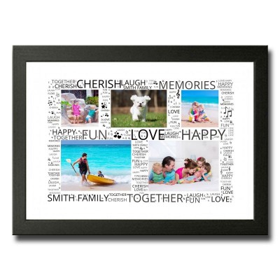 Family Word Art  Photo Collage